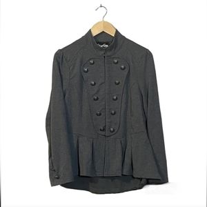 STARLING /Anthropology Military Style Jacket Charcoal Gray,  Size XL